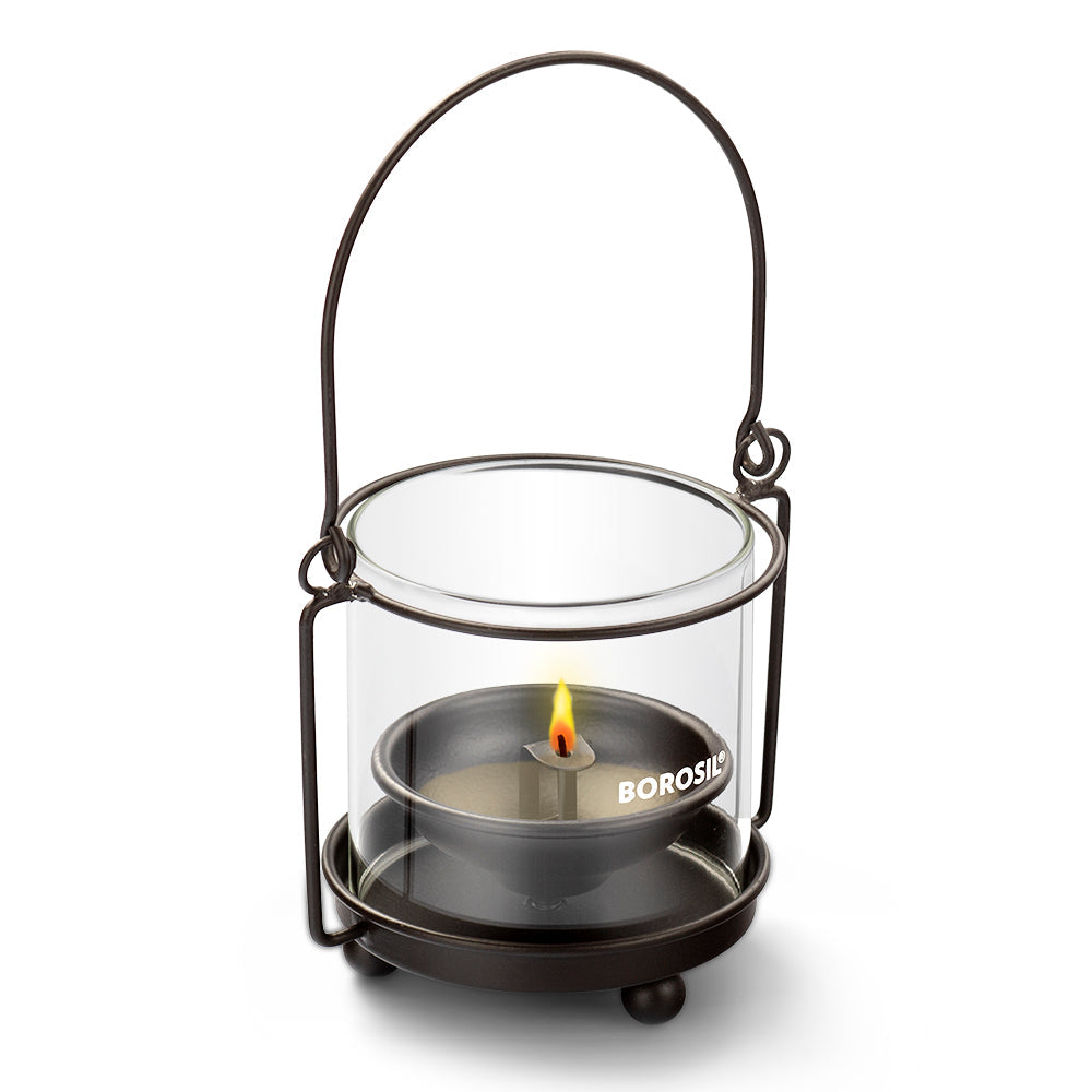 Borosil Hanging Hurricane Diya, Medium
