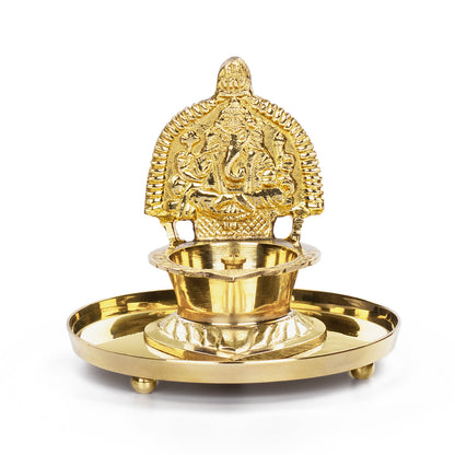 Borosil Shree Ganapti Diya Brass, Large