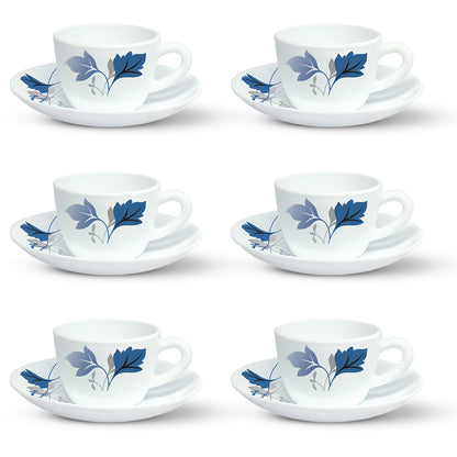 Larah by Borosil Ageria Cup n Saucer Set 140 ml x 12