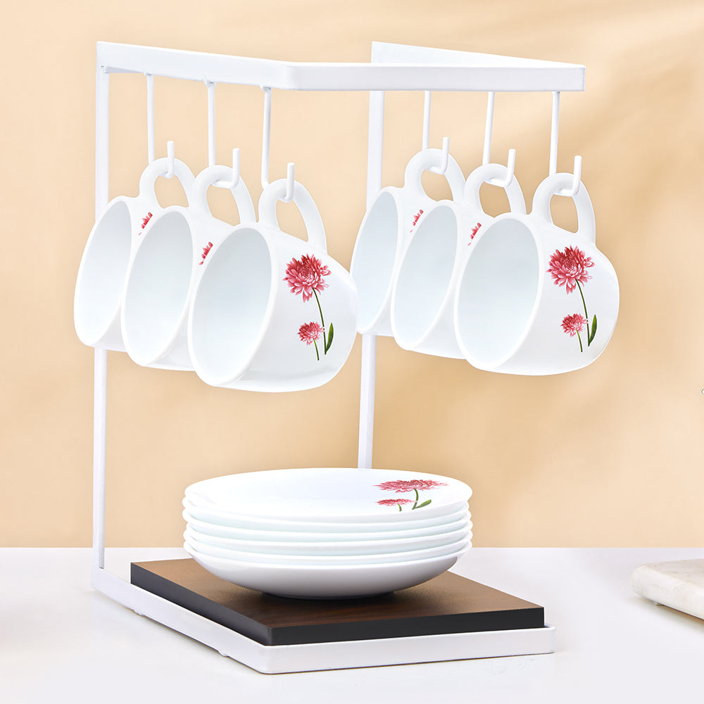 Larah by Borosil Belle Cup n Saucer Set 140 ml x 12