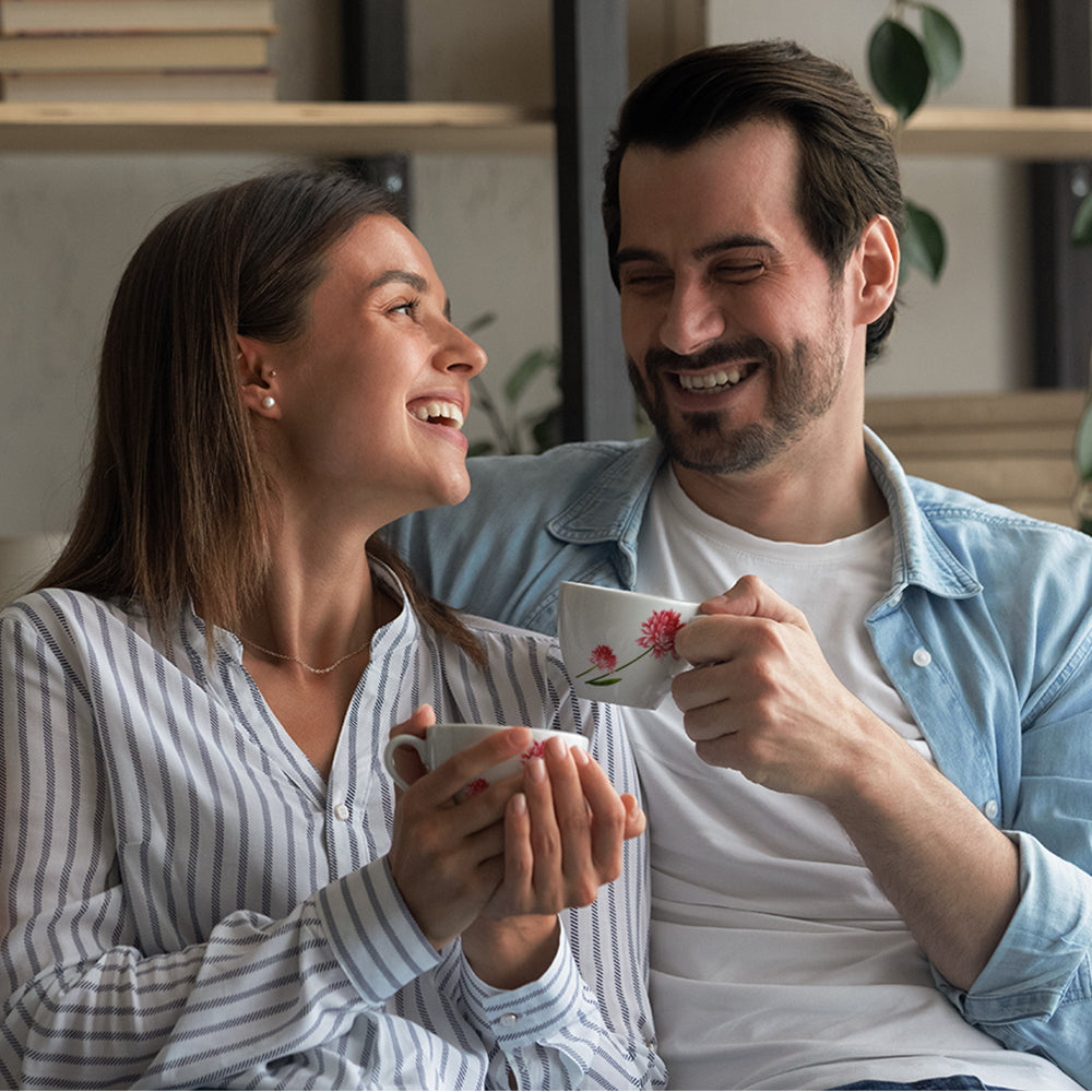 Larah by Borosil Belle Cup n Saucer Set 140 ml x 12