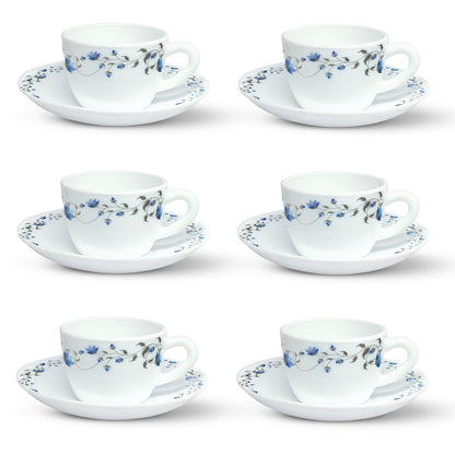 Larah by Borosil Helena Cup n Saucer Set 140 ml x 12
