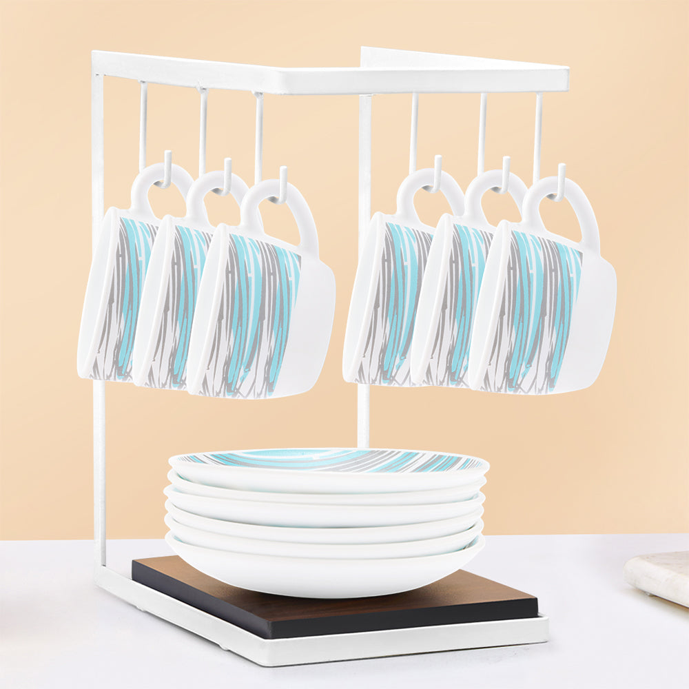 Larah by Borosil Joy Cup n Saucers Set 140 ml x 12