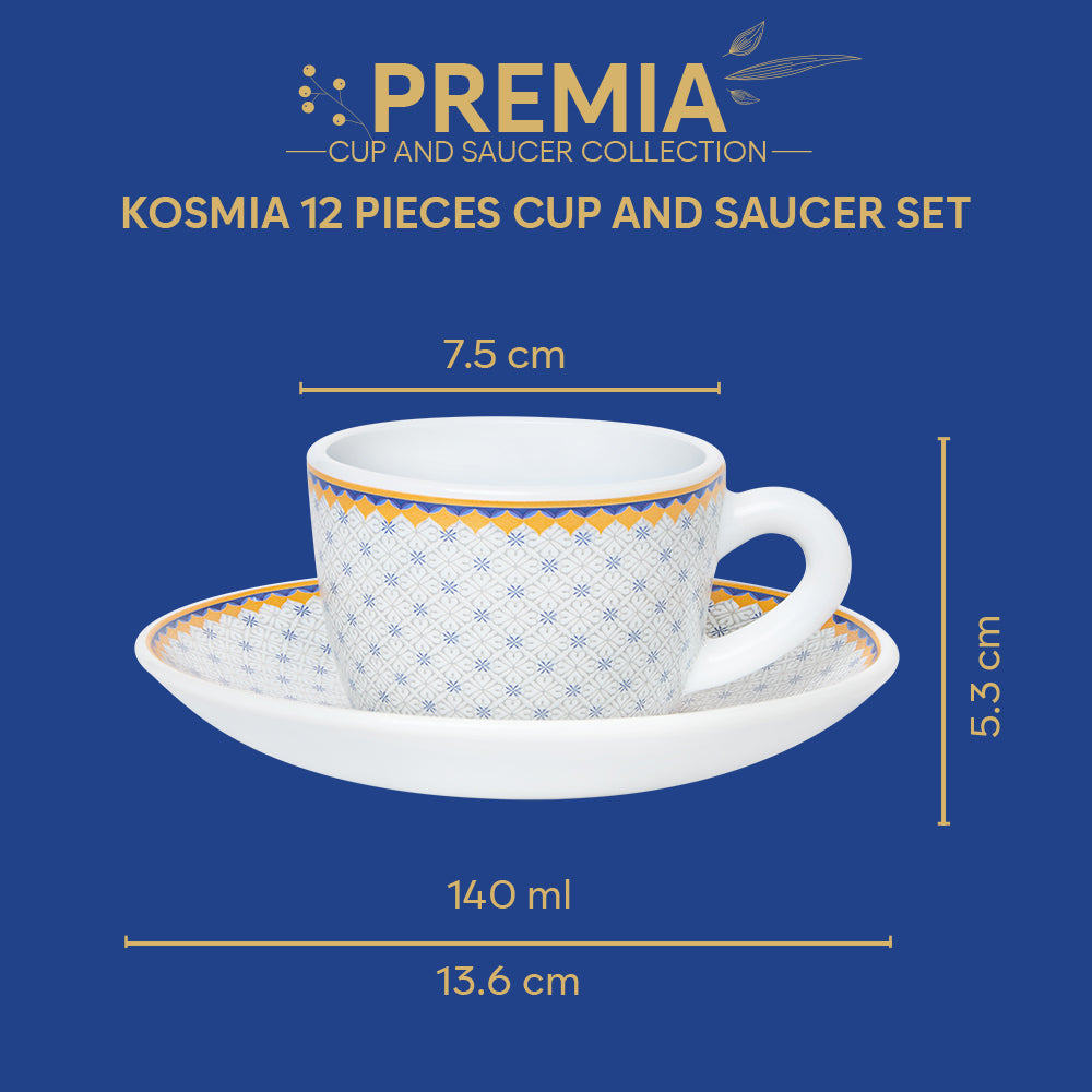 Larah By Borosil Kosmia Cup n Saucer Set