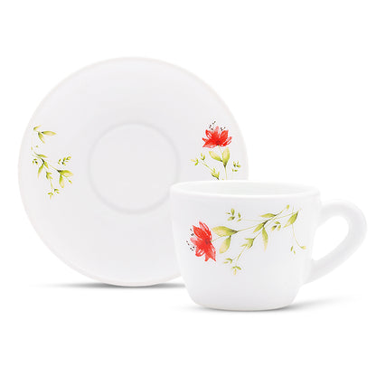 Larah by Borosil Oriental Cup n Saucer Set 140 ml x 12