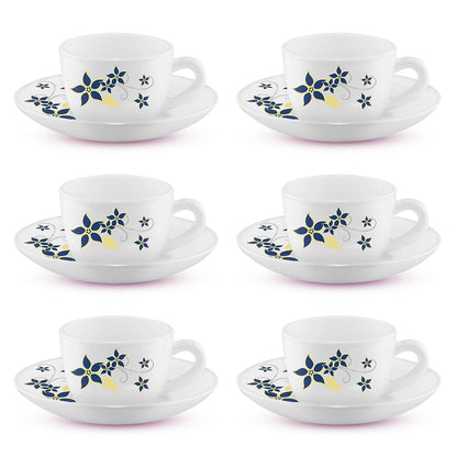 Larah by Borosil Viva Cup n Saucer Set 140 ml x 12