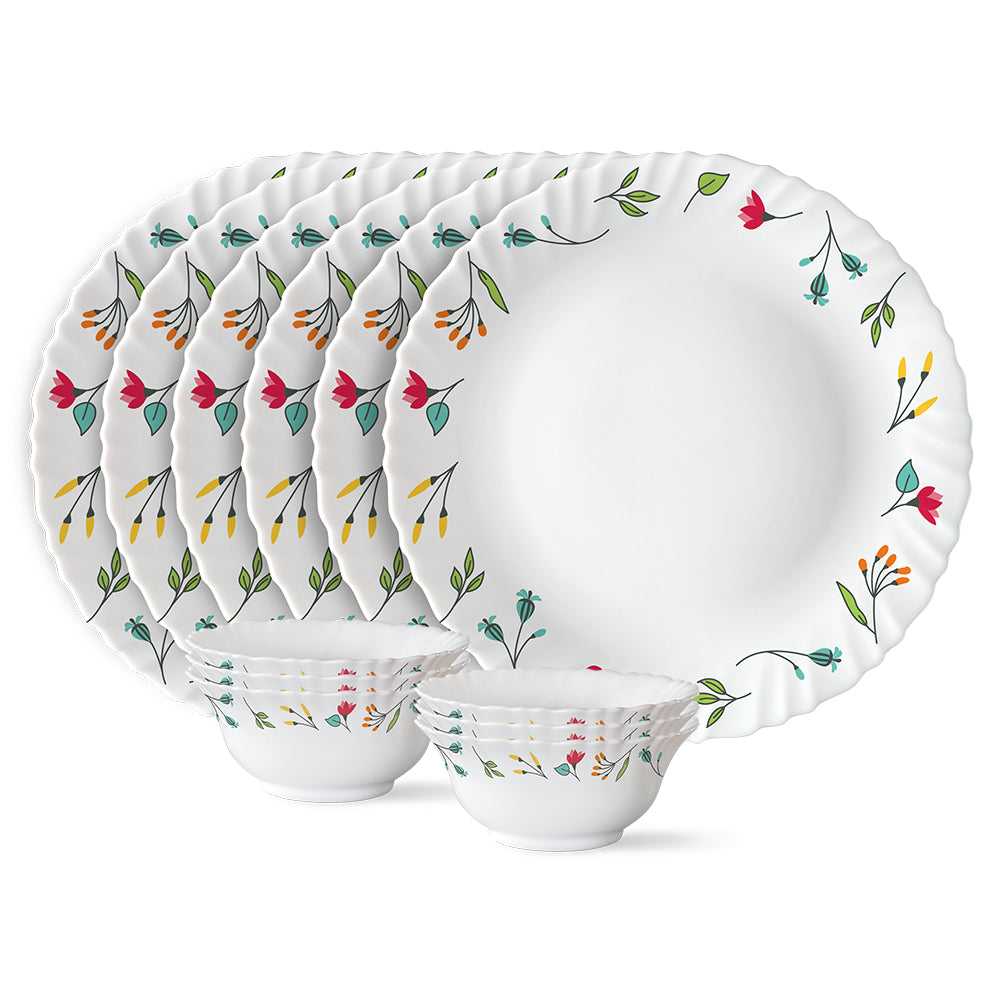 Larah by Borosil, Minerva Dinner Set 12 pc Set: Serves 6