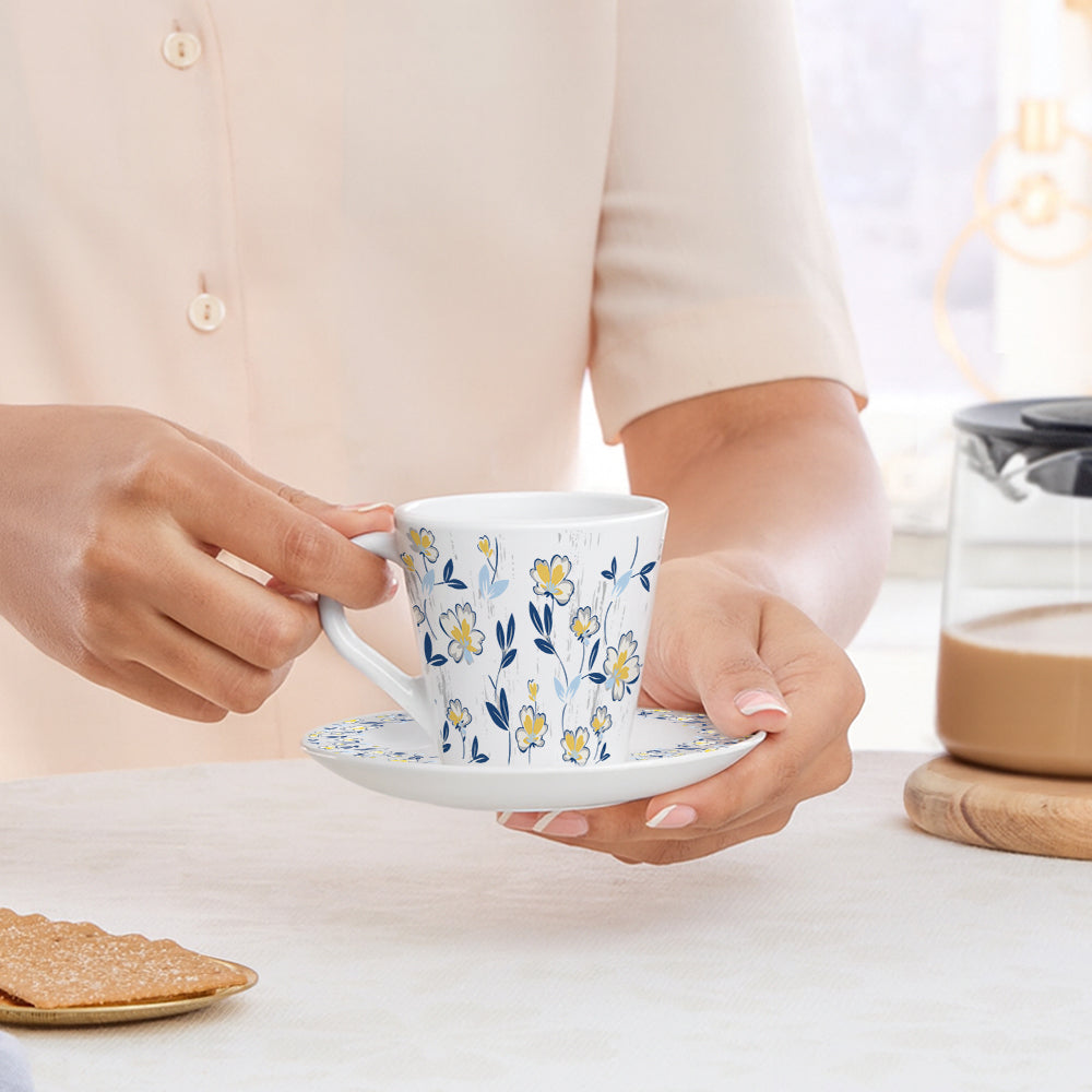 Larah Amara Blue Mug n Saucer Set