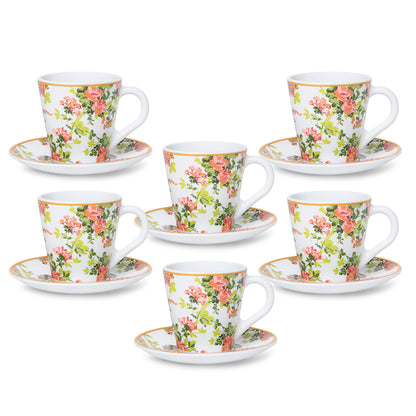 Larah By Borosil Amora Mug n Saucer Set 160 ml x 12