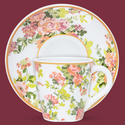 Larah By Borosil Amora Mug n Saucer Set 160 ml x 12