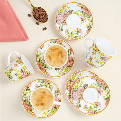Larah By Borosil Amora Mug n Saucer Set 160 ml x 12