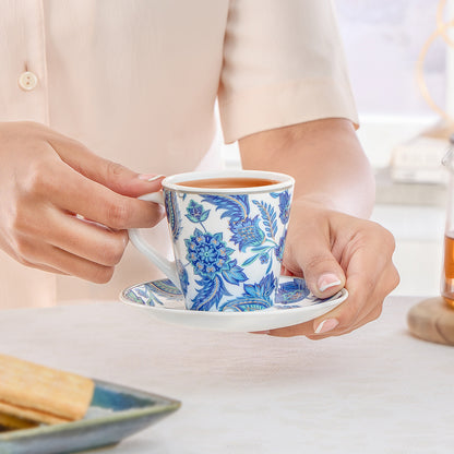 Larah By Borosil New Iris Mug n Saucer Set 160 ml x 12