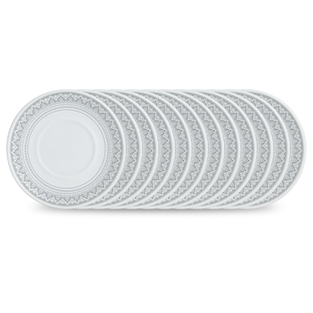 Larah By Borosil Classic Saucer Set, 12 pc