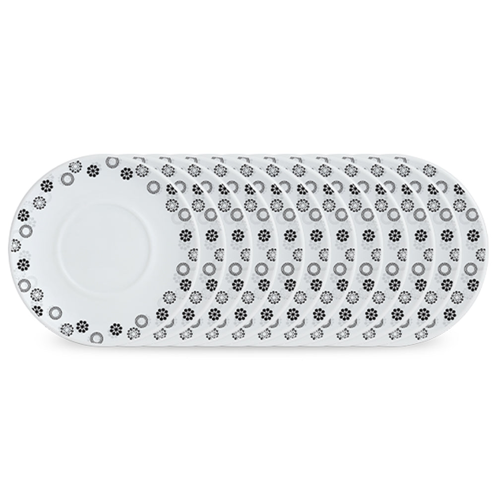 Larah By Borosil Universe Saucer Set, 12 pc