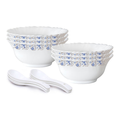 Larah by Borosil Mist Soup Bowl Set Serves 6
