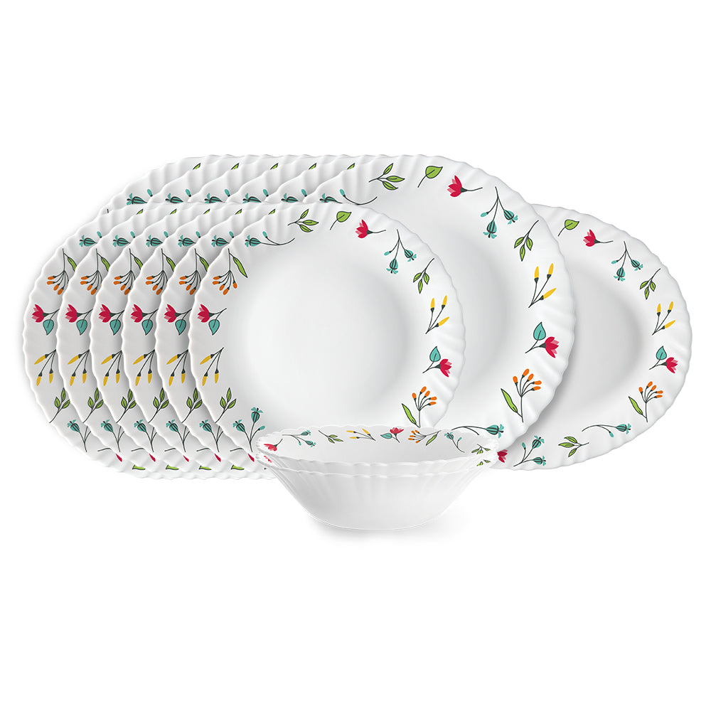 Larah by Borosil, Minerva Dinner Set 15 pc Set: Serves 6