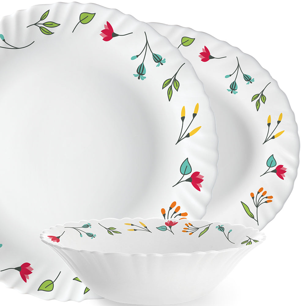 Larah by Borosil, Minerva Dinner Set 15 pc Set: Serves 6
