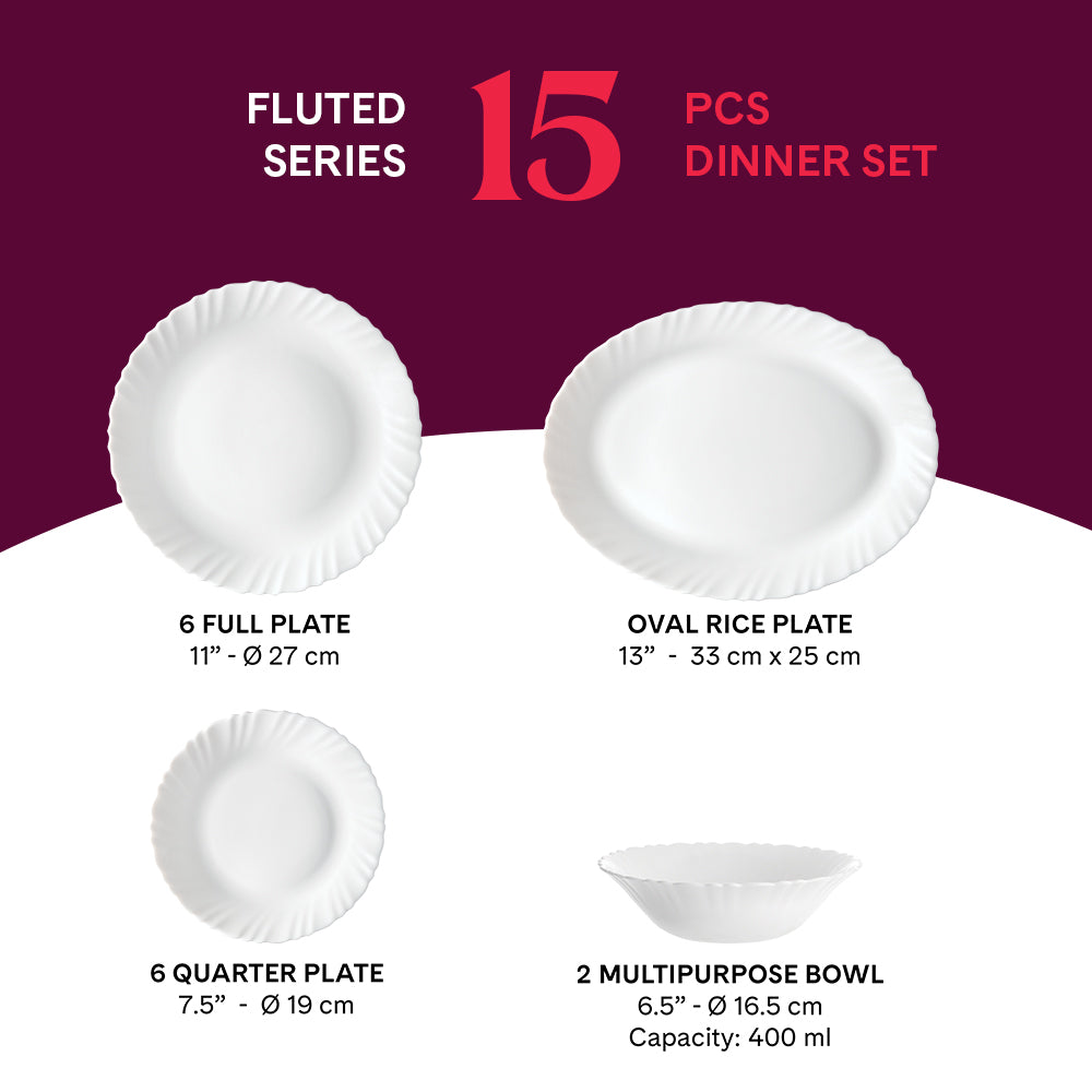 Larah by Borosil, Persia Dinner Set