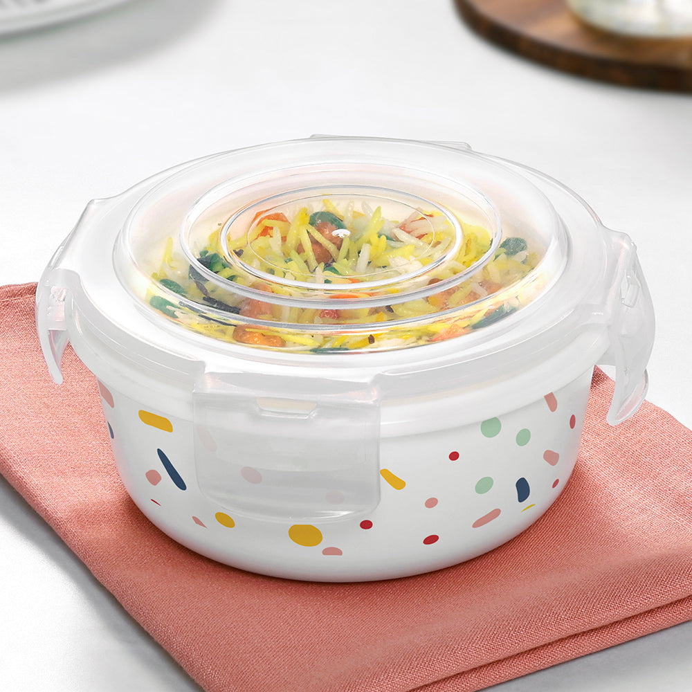 Larah Opalware, Aria Klip N Store Round Container