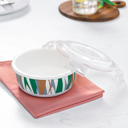 Larah By Borosil Geo Green Klip N Store Storage Container 400 ml