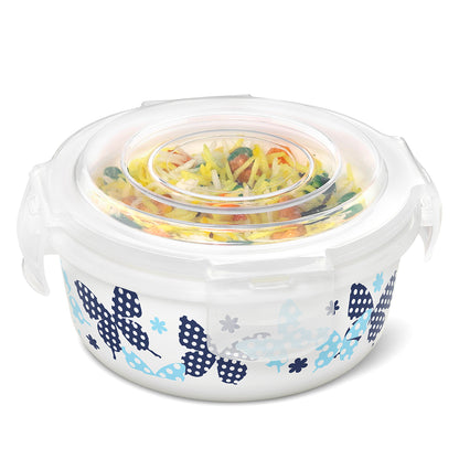 Larah By Borosil Veera Blue Klip N Store Storage Container 400 ml