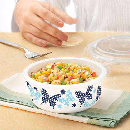 Larah By Borosil Veera Blue Klip N Store Storage Container 400 ml