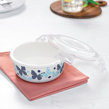 Larah By Borosil Veera Blue Klip N Store Storage Container 400 ml