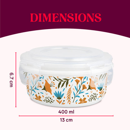 Larah By Borosil Ziva Sky Klip N Store Storage Container 400 ml
