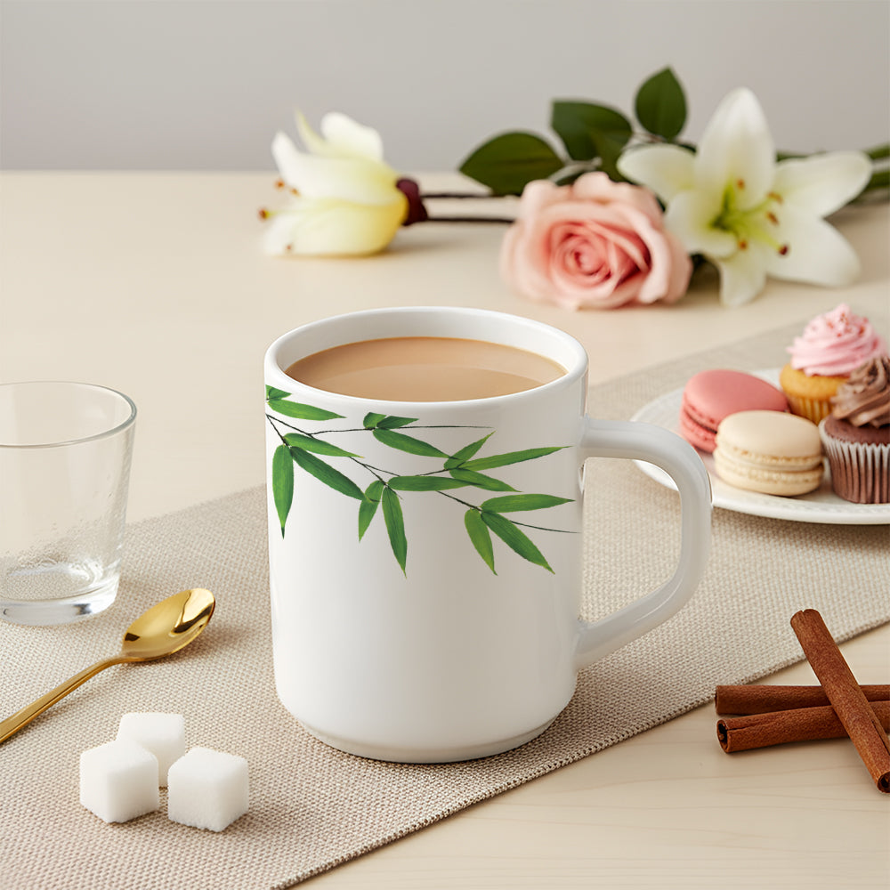 Larah By Borosil Bamboo Leaves Mug