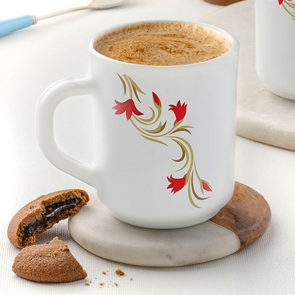 Larah By Borosil Red Lily Mug 240 ml x 1