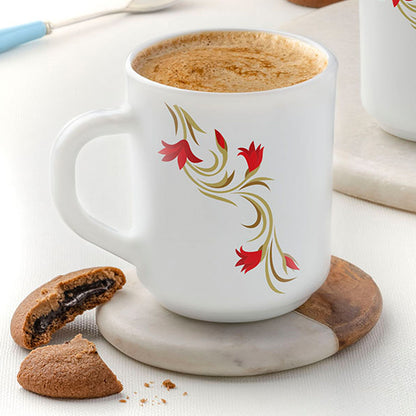 Larah By Borosil Red Lily Mug 240 ml x 1