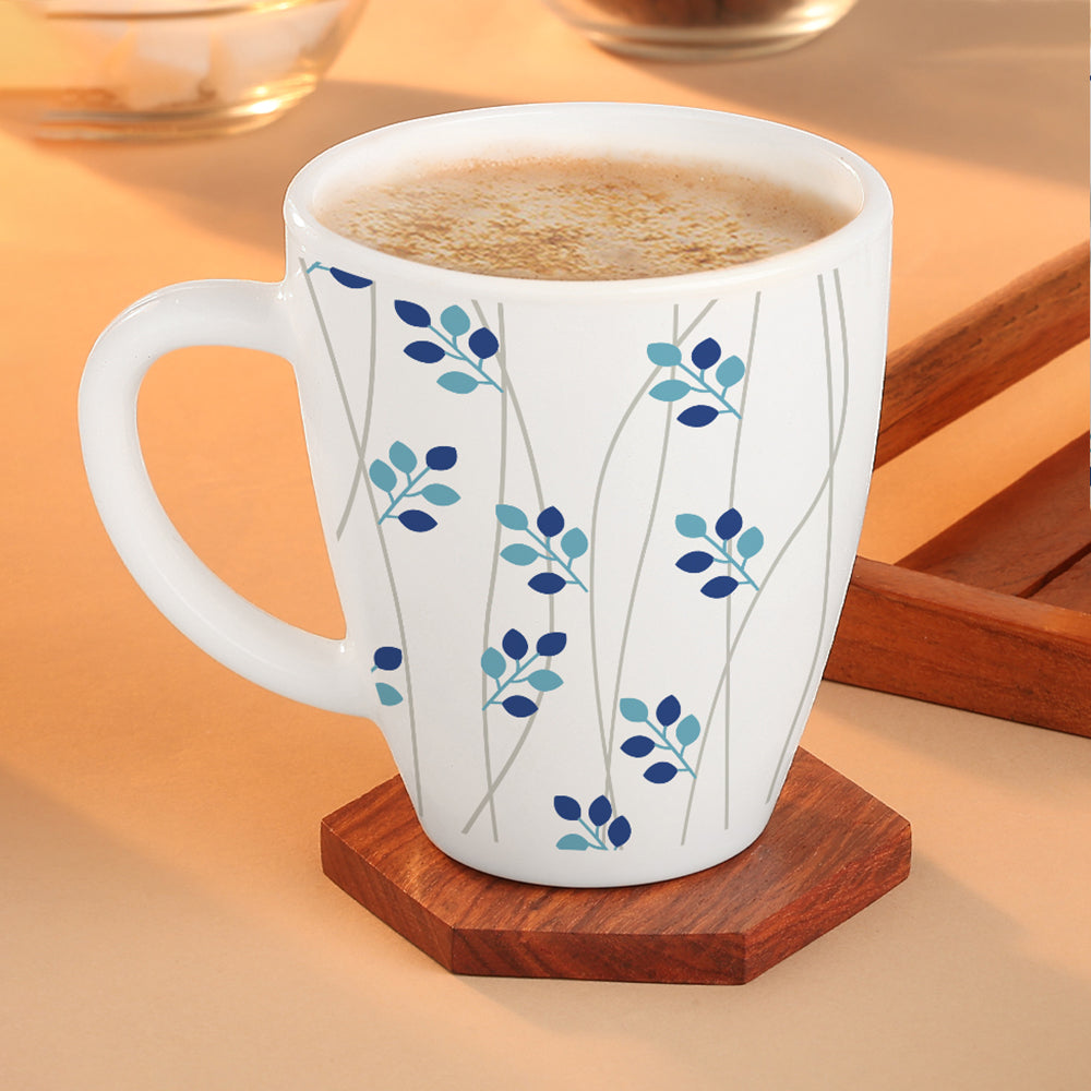 Larah Leafline Blue Opalware Mug