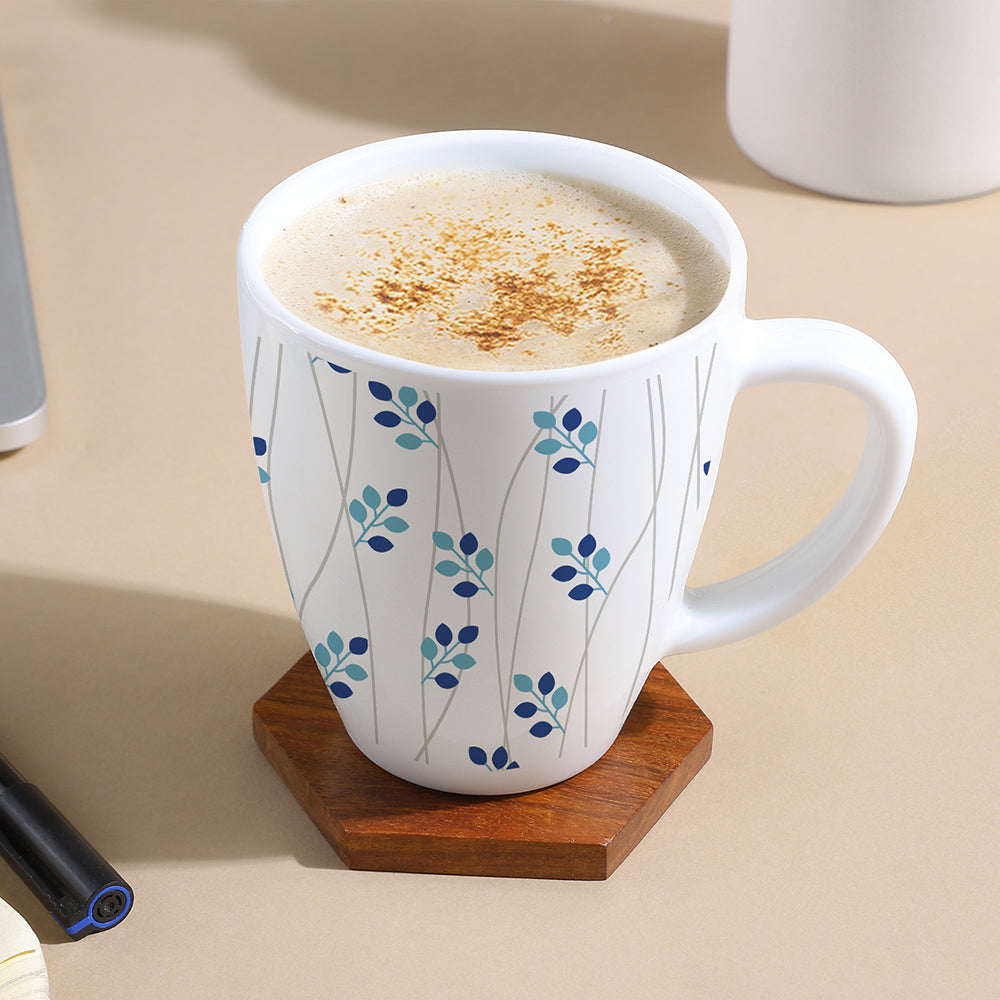 Larah Leafline Blue Opalware Mug