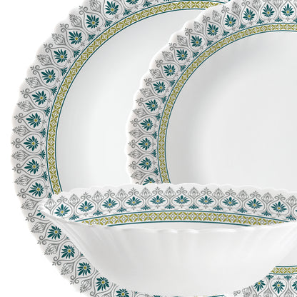 Larah by Borosil, Persia Dinner Set 21 pc Set: Serves 6 (Option 2)