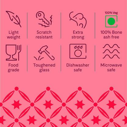 Larah by Borosil Blue Strip Breakfast Set 2 pc Set