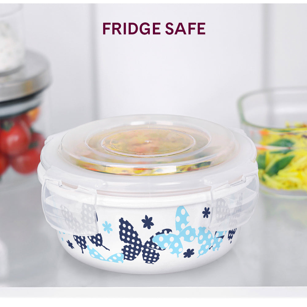Larah By Borosil Veera Blue Klip N Store Storage Container 400 ml x 2