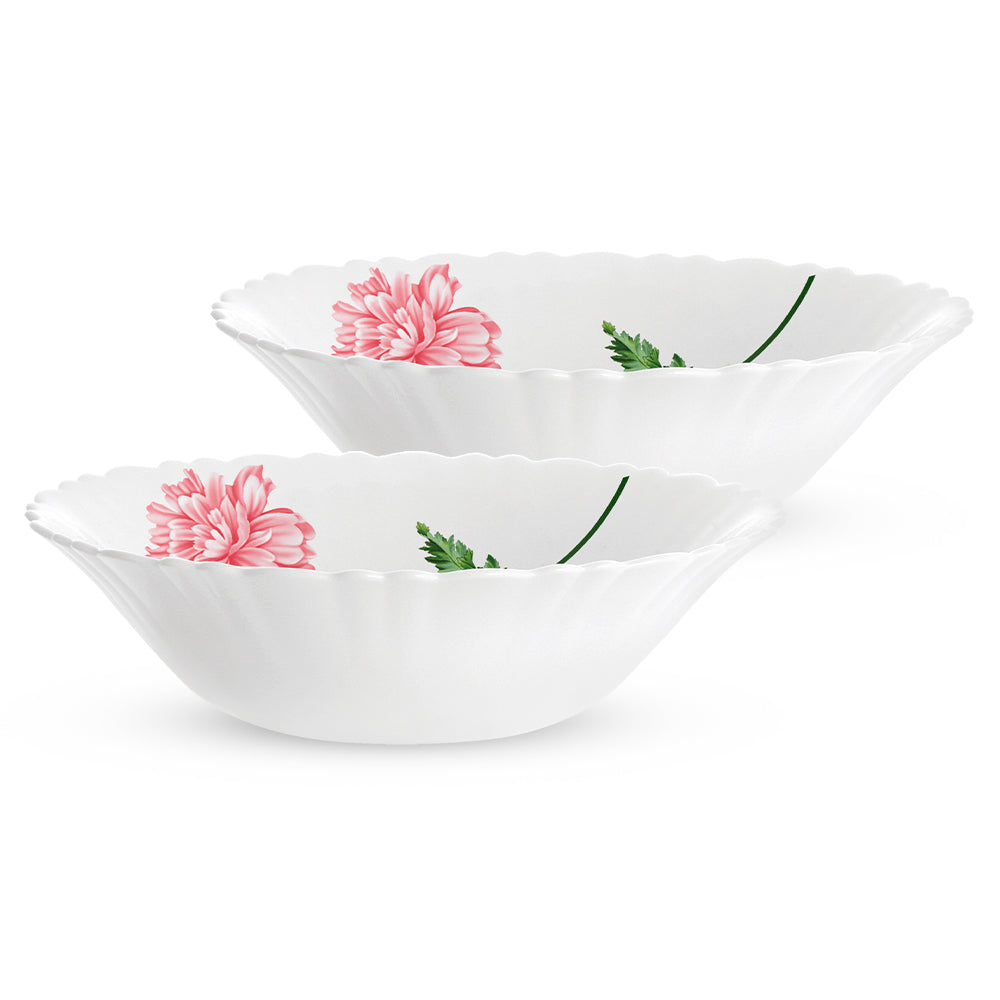 Larah by Borosil Red Mist Multipurpose Bowl 2 pc Set