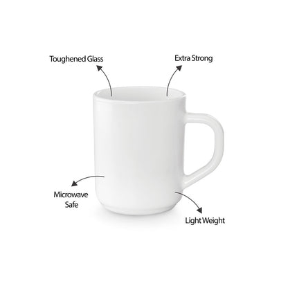 Larah Logo Opalware Mug Set