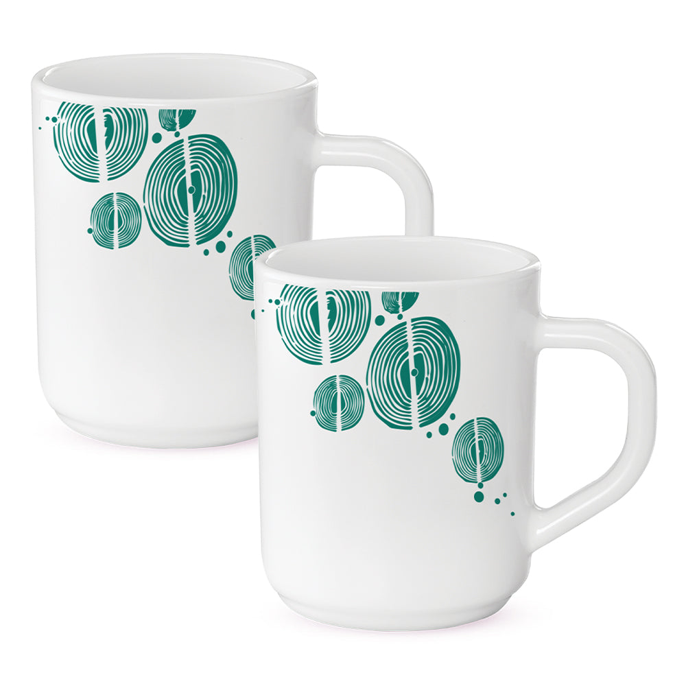 Larah By Borosil Woodstock Mug Set 240 ml x 2