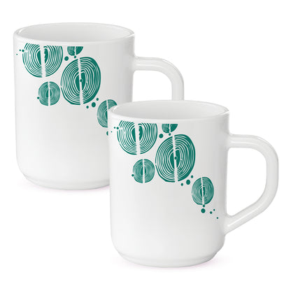 Larah By Borosil Woodstock Mug Set 240 ml x 2