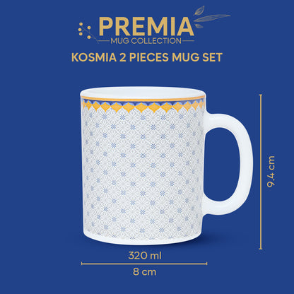 Larah By Borosil Kosmia Mug Set, 320 ml 320 ml x 2