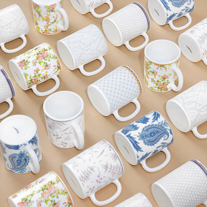 Larah By Borosil New Iris Mug Set, 320 ml 320 ml x 2