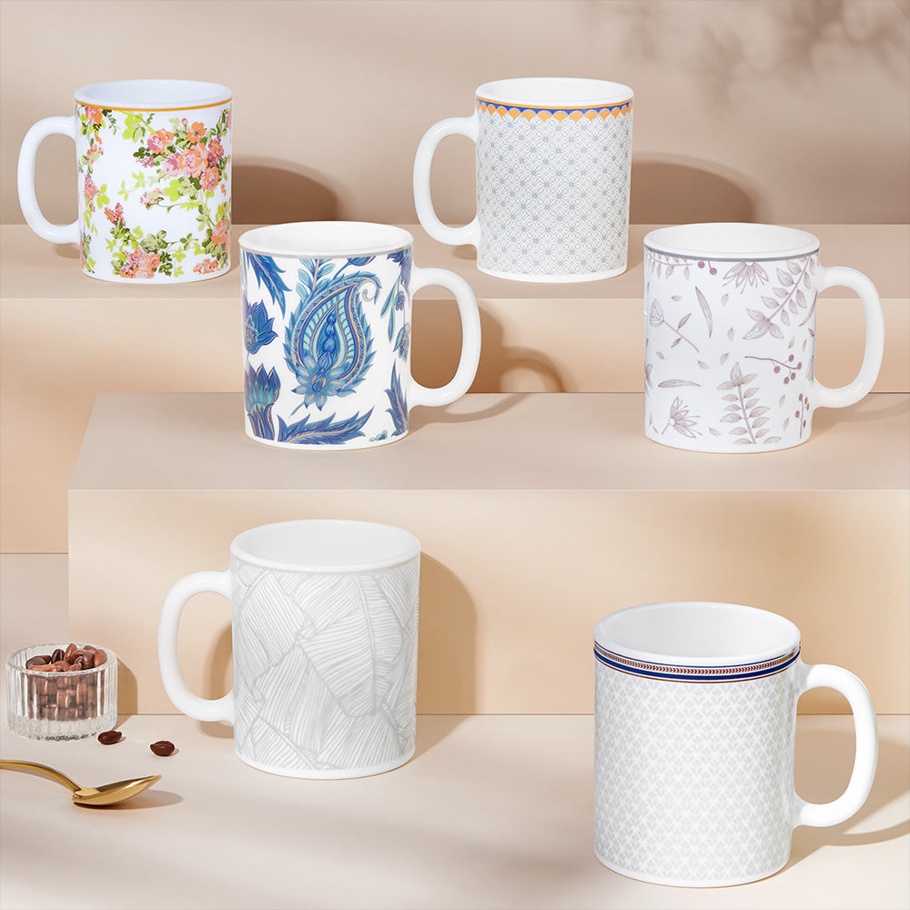 Larah By Borosil New Iris Mug Set, 320 ml 320 ml x 2