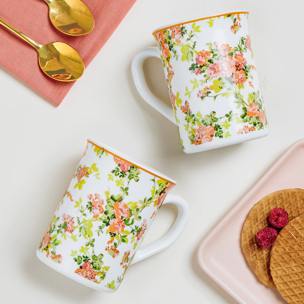 Larah By Borosil Amora Mug Set, 350 ml 350 ml x 2