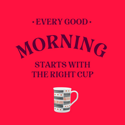 Larah by Borosil Doodle Mug Set 350 ml x 2