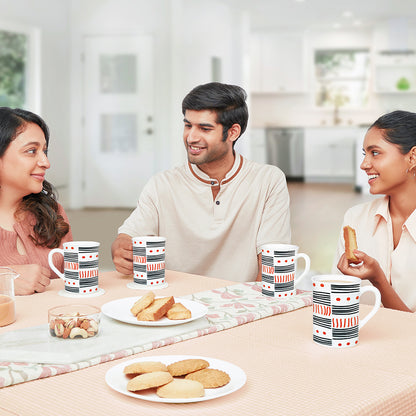 Larah by Borosil Doodle Mug Set 350 ml x 2