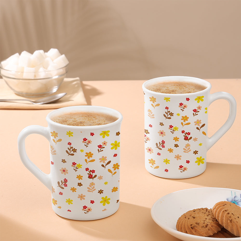 Larah Flora Sunset Opalware Mug Set