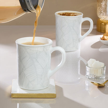 Larah By Borosil Ivy Mug Set, 350 ml 350 ml x 2