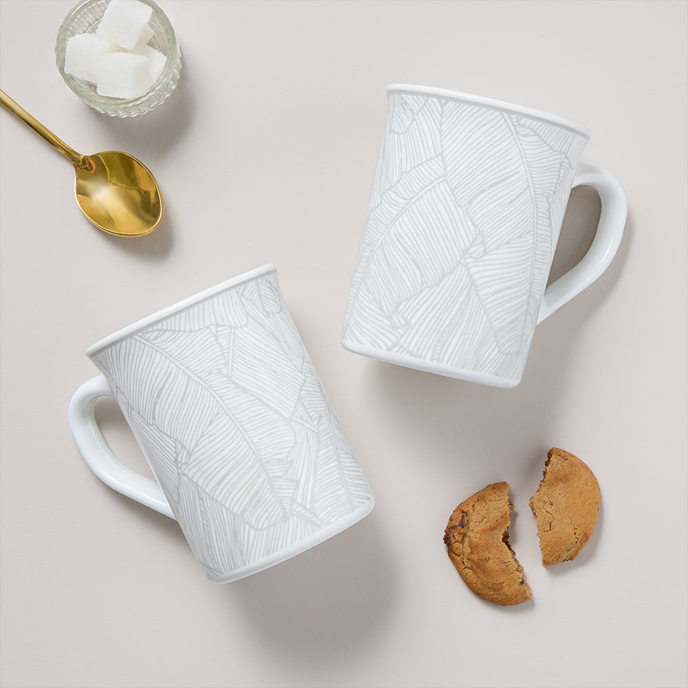 Larah By Borosil Ivy Mug Set, 350 ml 350 ml x 2