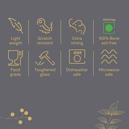 Larah By Borosil Ivy Mug Set, 350 ml 350 ml x 2